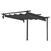 Outsunny Pergola dunkelgrau Aluminium B/H/L: ca. 297x230x297 cm Pergola - dunkelgrau (297,00/297,00/230,00cm) - Outsunny