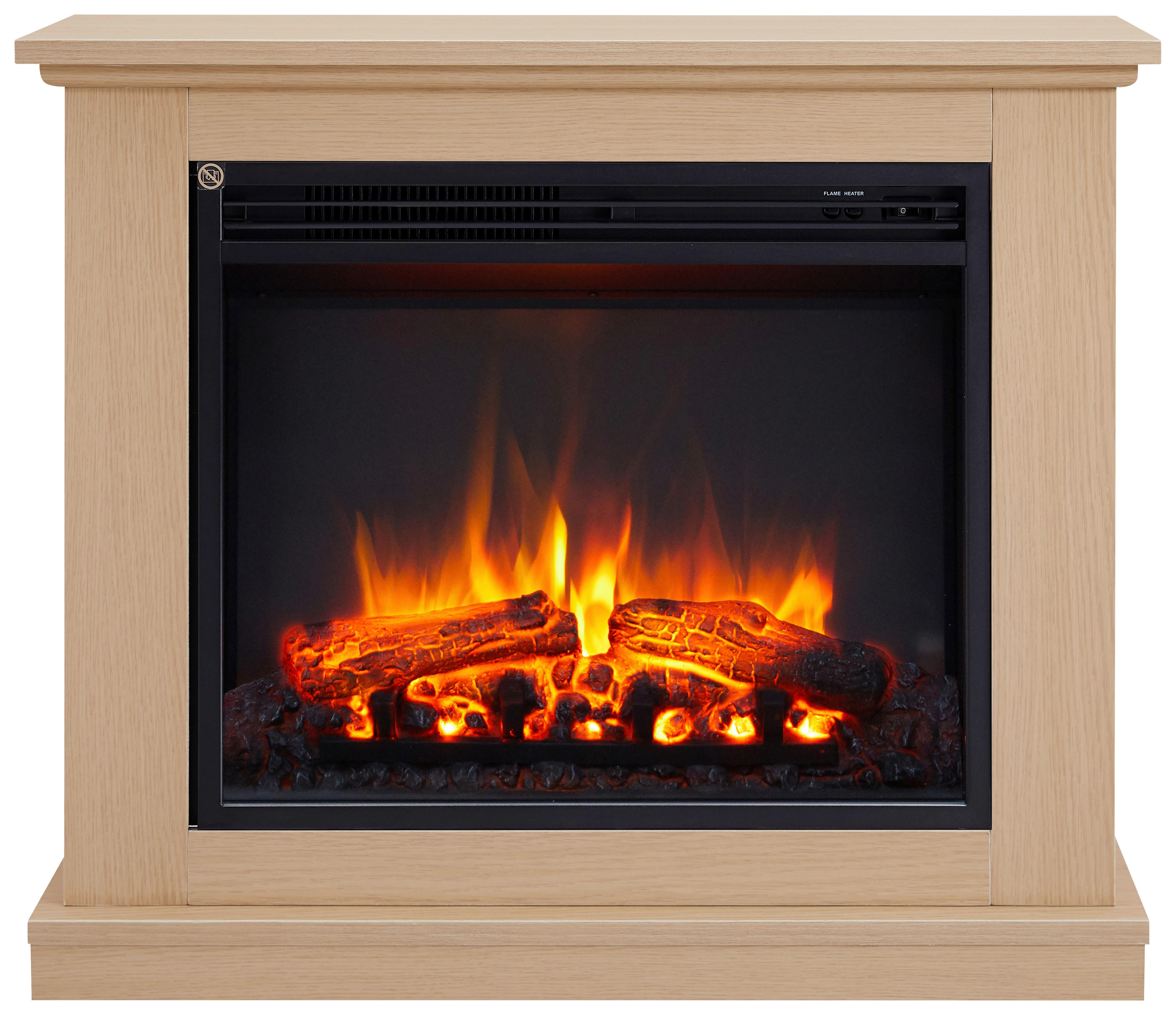 Balderia Elektrischer Kamin Phanos hellbraun MDF B/H/T: ca. 82,4x69,3x27,9 cm ca. 2000 W Elek.-Kamin Phanos EF321A-MT321C-NO - hellbraun (82,40/69,30/27,90cm) - Balderia