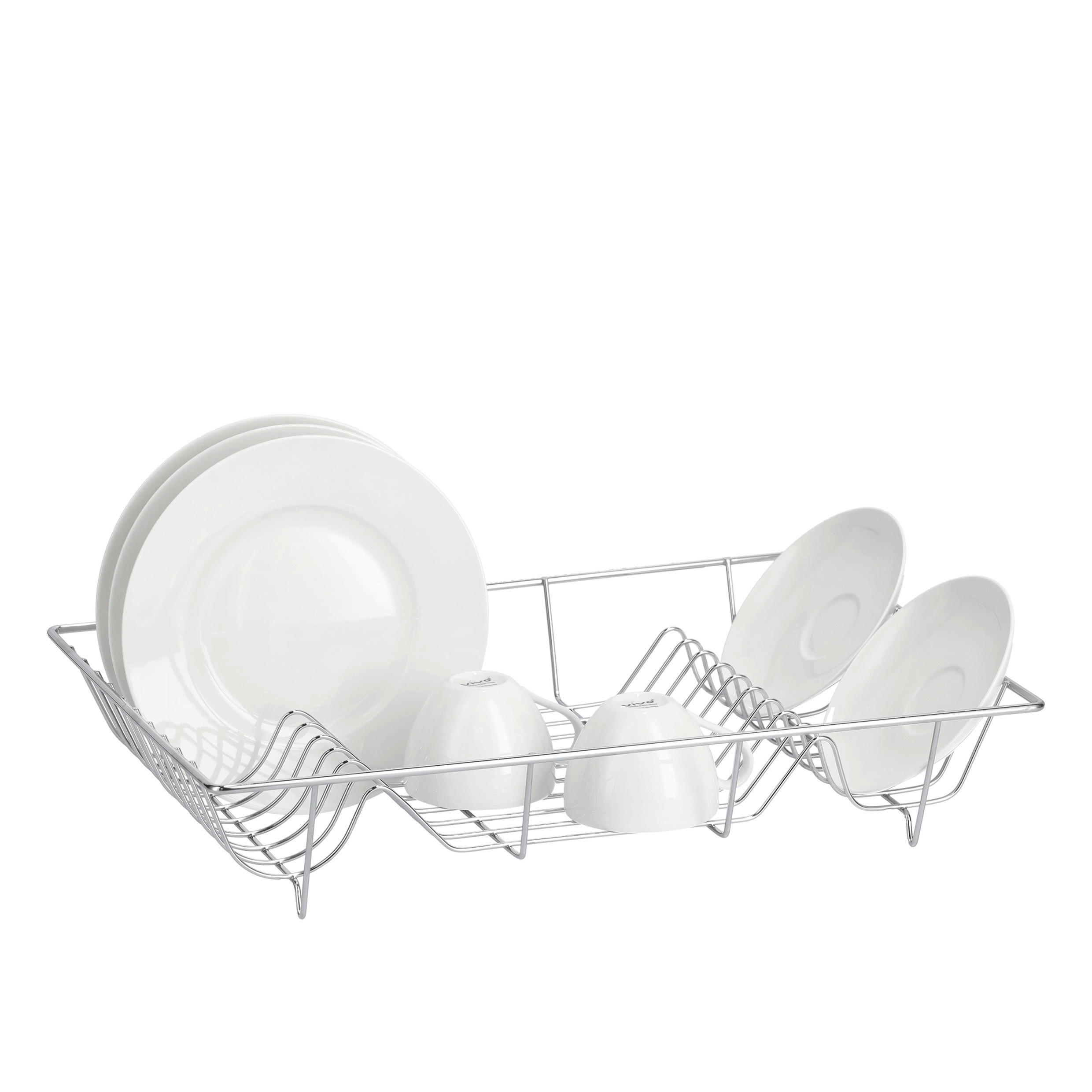 Zeller Geschirrabtropfständer weiß Metall B/H/L: ca. 32,5x9,5x48 cm Geschirrabtropfständer - weiß (48,00/32,50/9,50cm) - Zeller