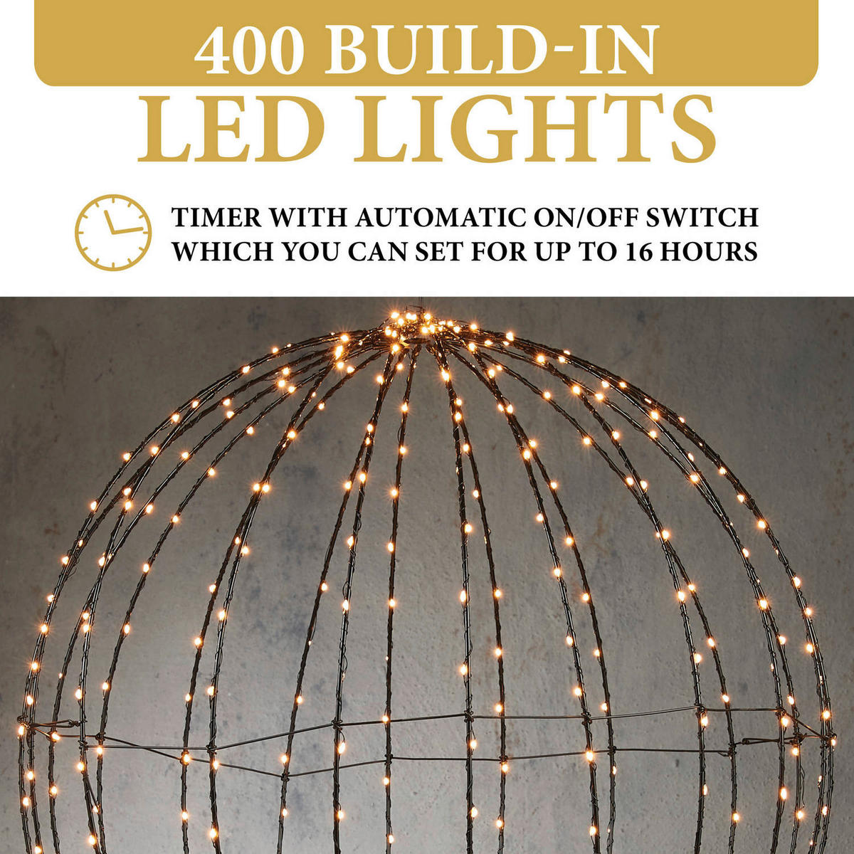 Giftsome LED-Dekoleuchte schwarz Kunststoff D: ca. 60 cm LED-Kugel - schwarz (60,00cm) - Giftsome