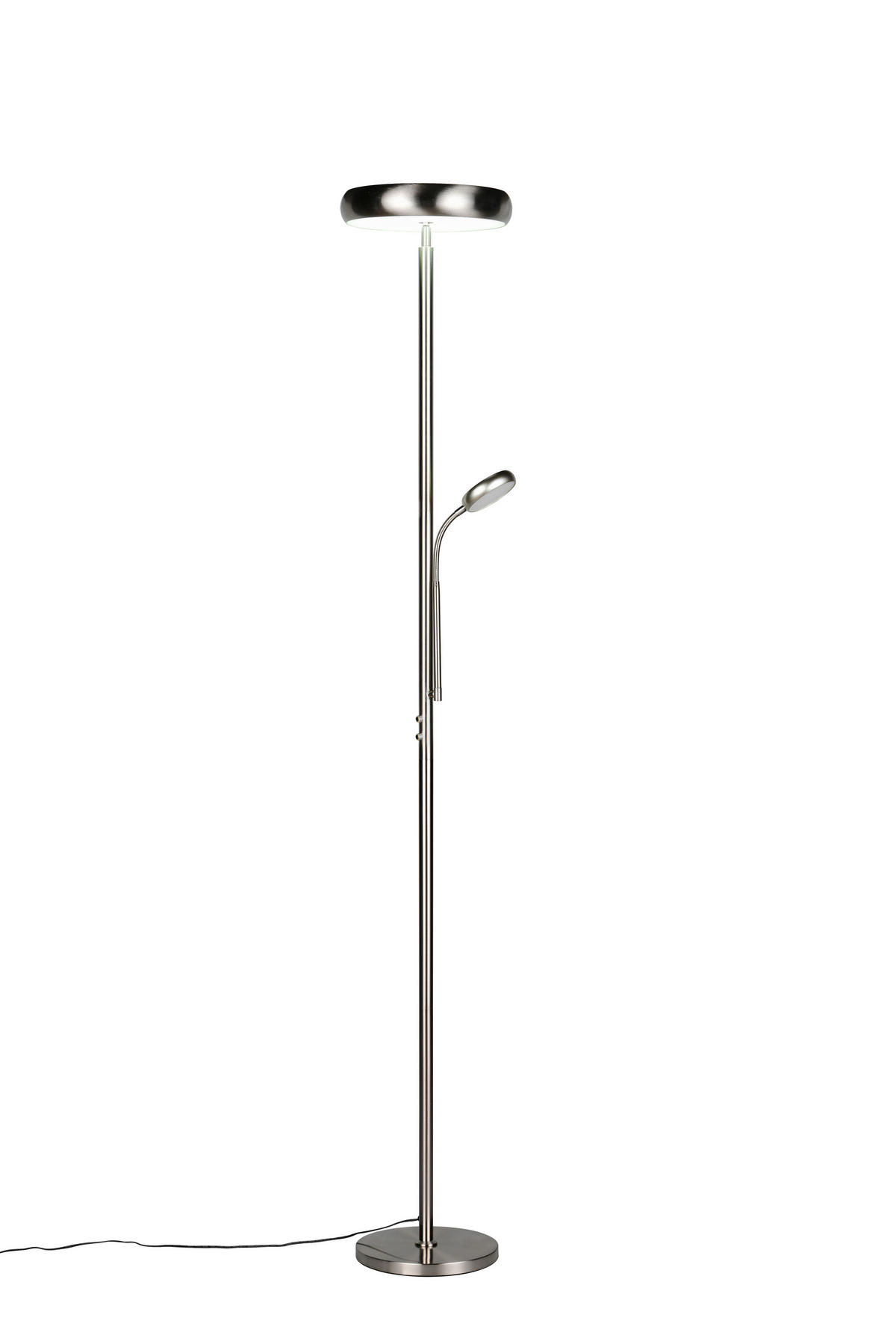 Reality LED Stehleuchte Palermo nickel matt Metall H: ca. 183 cm 1 Brennstellen Palermo - nickel matt (183,00cm) - Reality