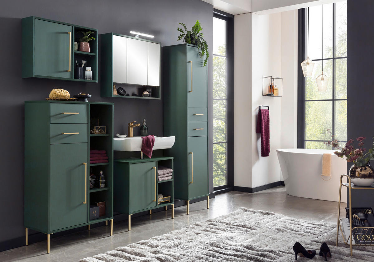 Midischrank Kent waldgrün B/H/T: ca. 67,1x117,4x33,1 cm Kent - waldgrün (67,10/117,40/33,10cm) - Möbelpartner