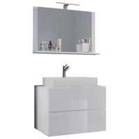 Waschplatz 3tlg-Lendas weiß weiß B/H/T: ca. 80x52x52 cm 3tlg-Lendas - weiß (80,00/52,00/52,00cm) - VCM Möbel
