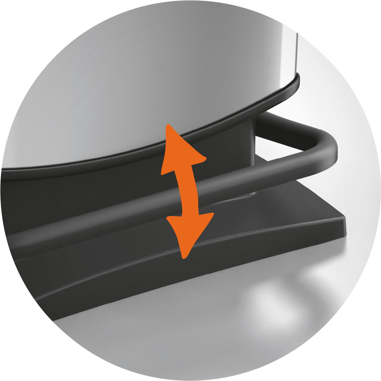 Rotho Treteimer silber B/H/L: ca. 29,5x67,6x35,3 cm Treteimer_Paso 40l - silber (35,30/29,50/67,60cm) - Rotho