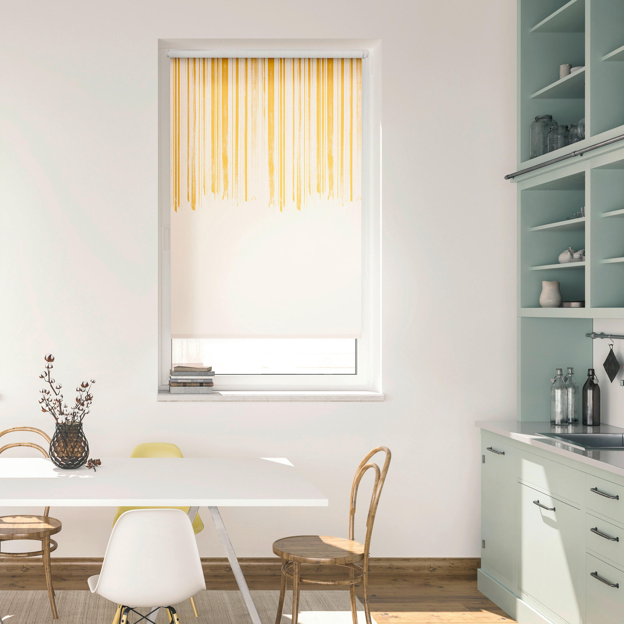 LICHTBLICK Verdunkelungsrollo Flowing Honey gelb B/L: ca. 80x150 cm Flowing Honey - gelb (80,00/150,00cm) - LICHTBLICK