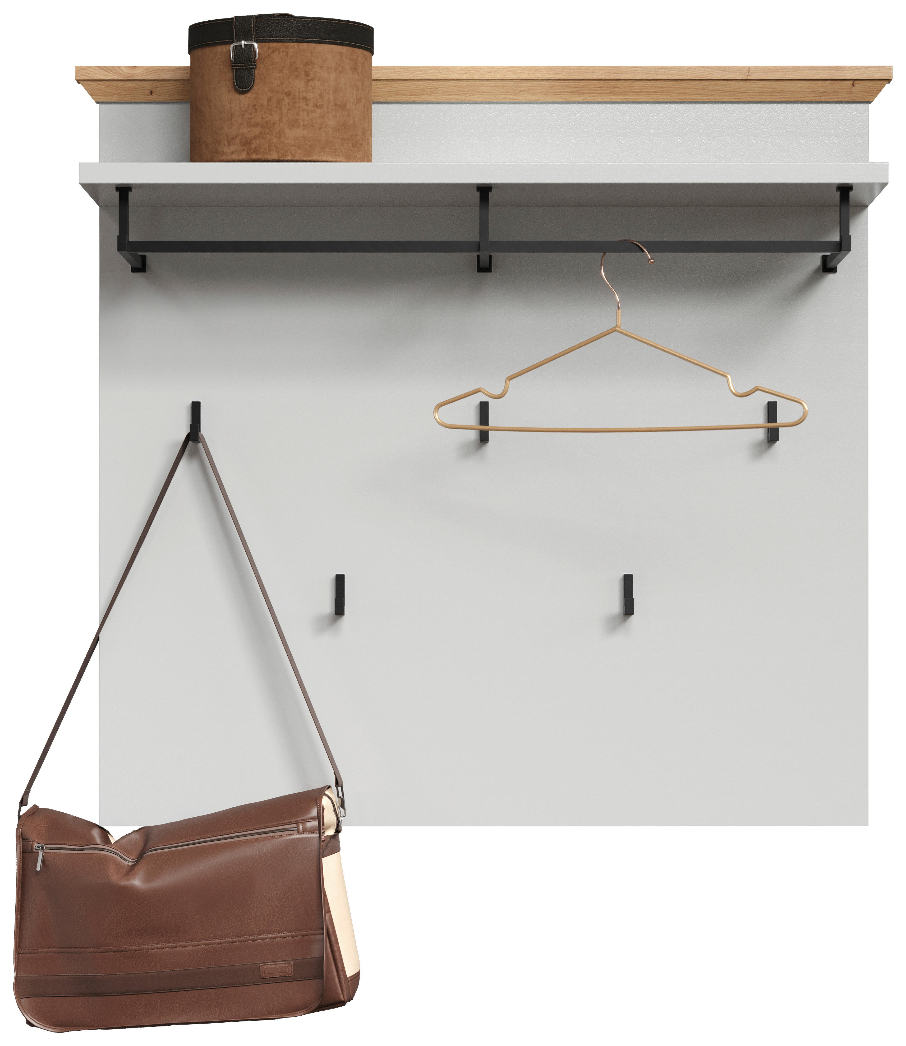 Garderobenpaneel Landside Lichtgrau Eiche Artisan Nachbildung B/H/T: ca. 91x82x27 cm Landside - Lichtgrau/Eiche (91,00/82,00/27,00cm) - Trendteam