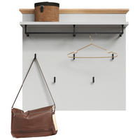 Garderobenpaneel Landside Lichtgrau Eiche Artisan Nachbildung B/H/T: ca. 91x82x27 cm Landside - Lichtgrau/Eiche (91,00/82,00/27,00cm) - Trendteam