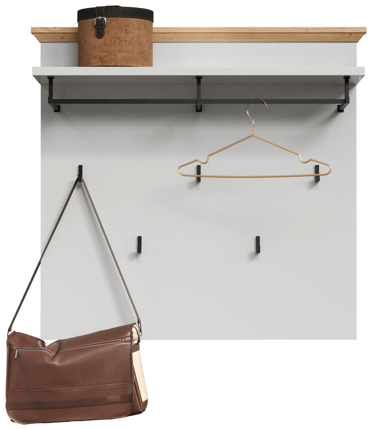 Garderobenpaneel Landside Lichtgrau Eiche Artisan Nachbildung B/H/T: ca. 91x82x27 cm Landside - Lichtgrau/Eiche (91,00/82,00/27,00cm) - Trendteam