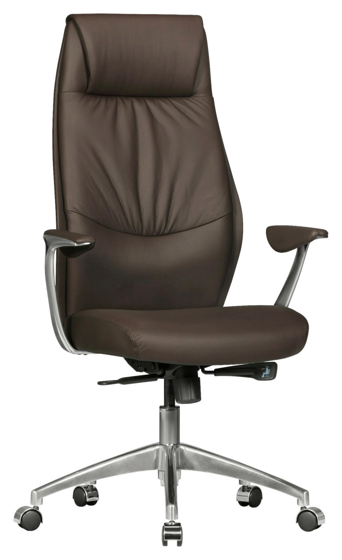 Drehstuhl braun Bürostuhl - braun (67,00/125,00/58,00cm) - Amstyle