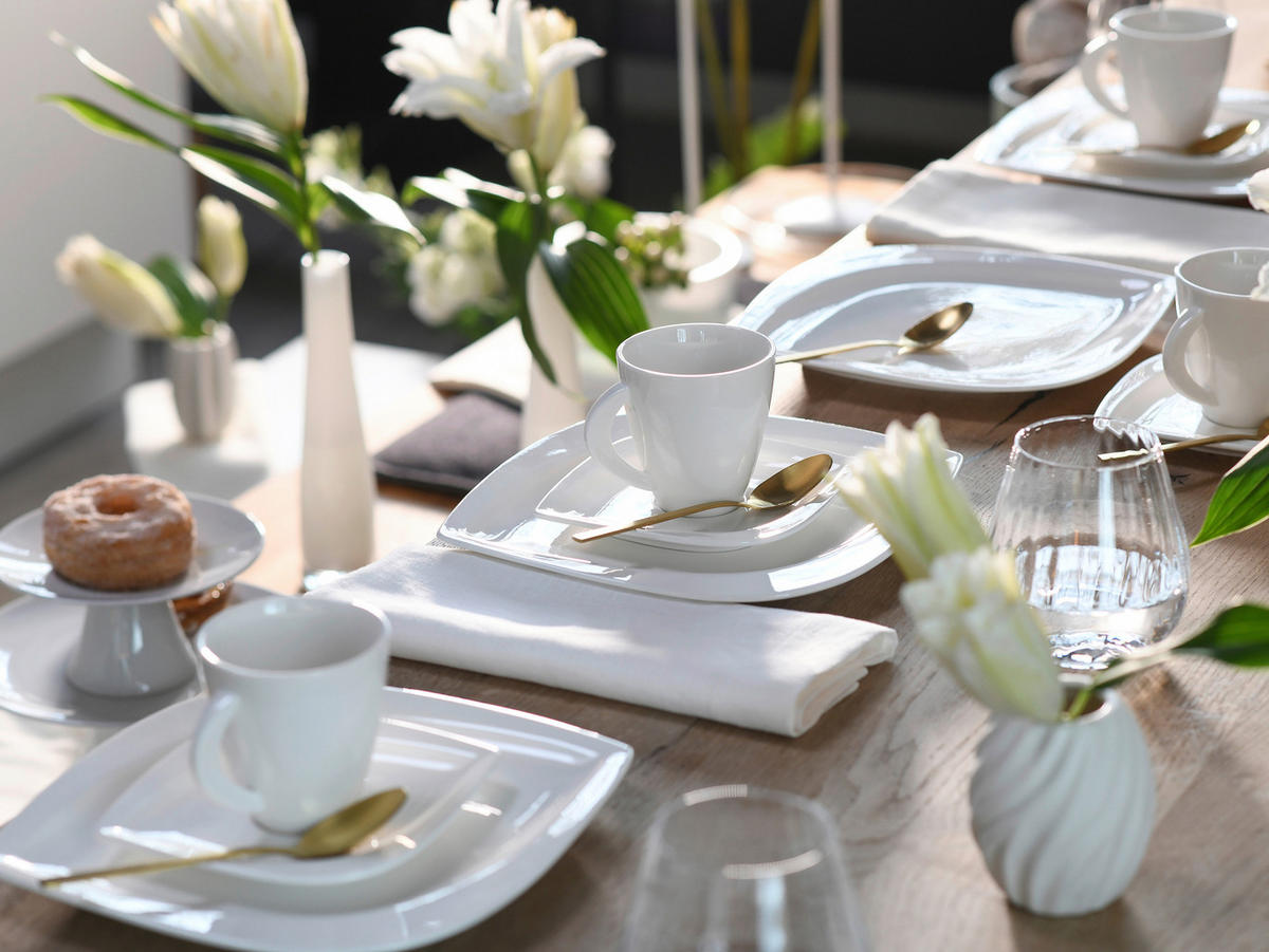 CreaTable Kaffeeservice Melbourne creme Porzellan 18 tlg. Melbourne - creme - CreaTable