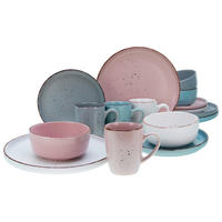 CreaTable Kombiservice Modern Fashion multicolor Steinzeug 16 tlg. Modern Fashion - multicolor - CreaTable