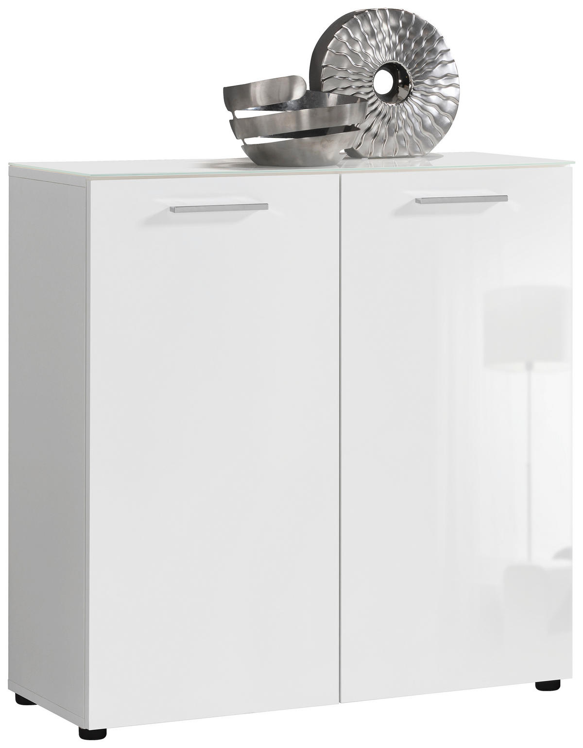Kommode Rio weiß weiß glänzend B/H/T: ca. 80x83x35 cm Rio - weiß (80,00/83,00/35,00cm)