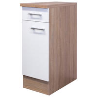 Unterschrank Samoa weiß Eiche Nachbildung B/H/T: ca. 30x85x60 cm Samoa - Eiche/weiß (30,00/85,00/60,00cm) - Flex-Well