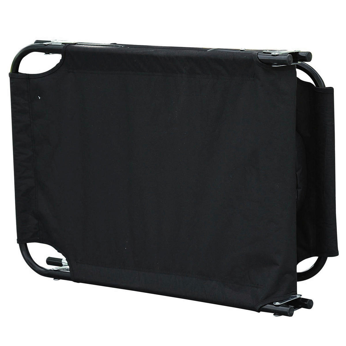 Outsunny Sonnenliege mit Lesefenster schwarz Stahlrohr B/H/L: ca. 28x56x190 cm Sonnenliege mit Lesefenster - schwarz (190,00/28,00/56,00cm) - Outsunny