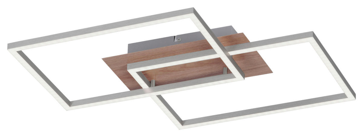 Just Light Deckenleuchte PN14018-78  Iven stahlfarbig natur Aluminium Stahl Kunststoff B/H/L: ca. 42x7x50 cm Iven - natur/stahlfarbig (50,00/42,00/7,00cm) - Just Light