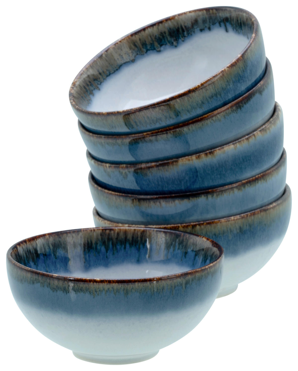 CreaTable Dipschalen-Set Cascade blau Steinzeug Cascade - blau - CreaTable