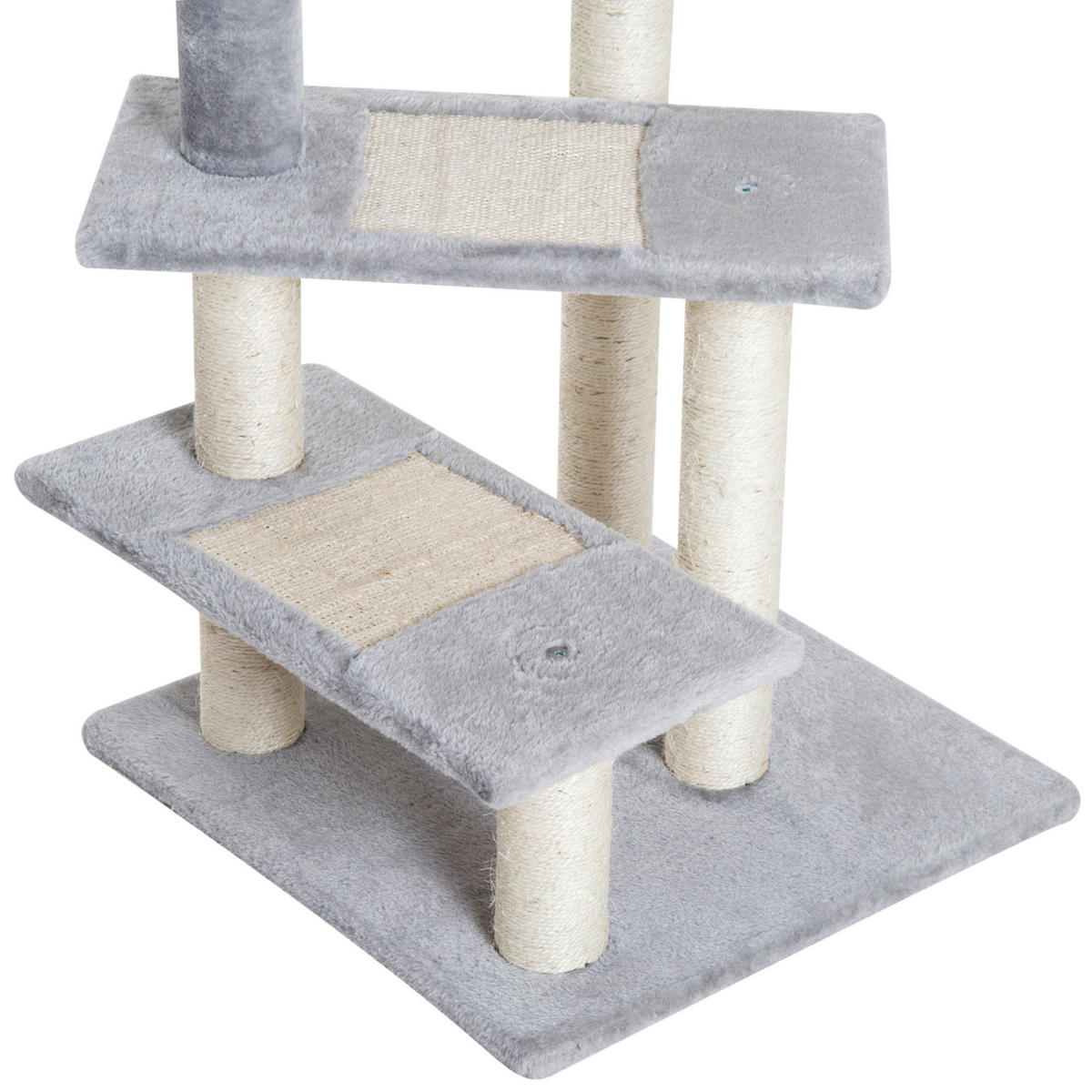 PawHut Kletterbaum beige Spanplatte B/H/L: ca. 48x101x48 cm Kletterbaum - beige/grau (48,00/48,00/101,00cm) - PawHut