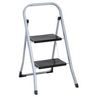 Axentia Klapptritt silber Stahl B/H/L: ca. 55x82x47 cm Klapptritt_2_Stufen - schwarz/silber (47,00/55,00/82,00cm) - Axentia