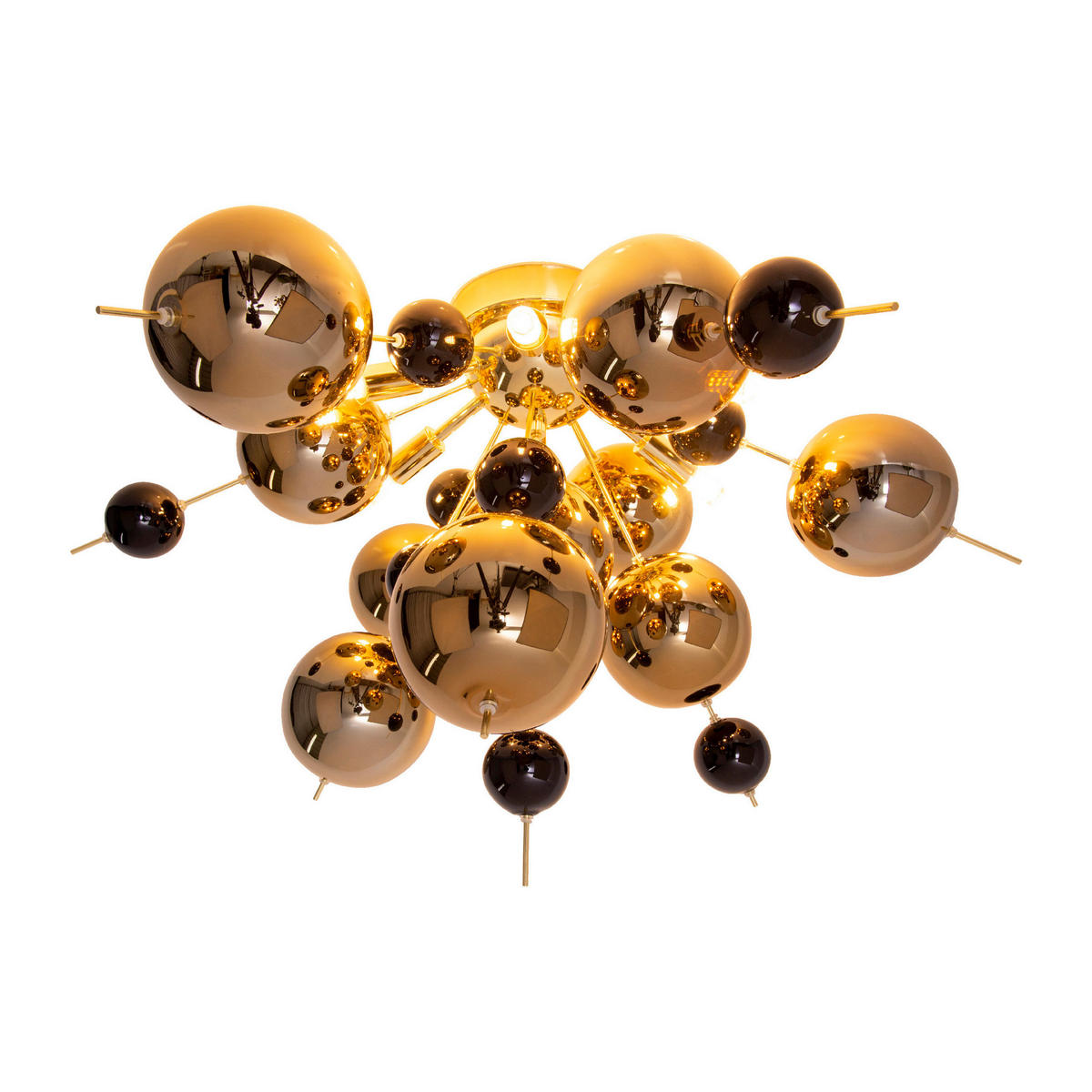 Näve Leuchten Deckenleuchte 1085158 gold Glas Metall B/H/T: ca. 57x38x57 cm G9 6 Brennstellen Explosion - gold (57,00/38,00/57,00cm) - Näve Leuchten