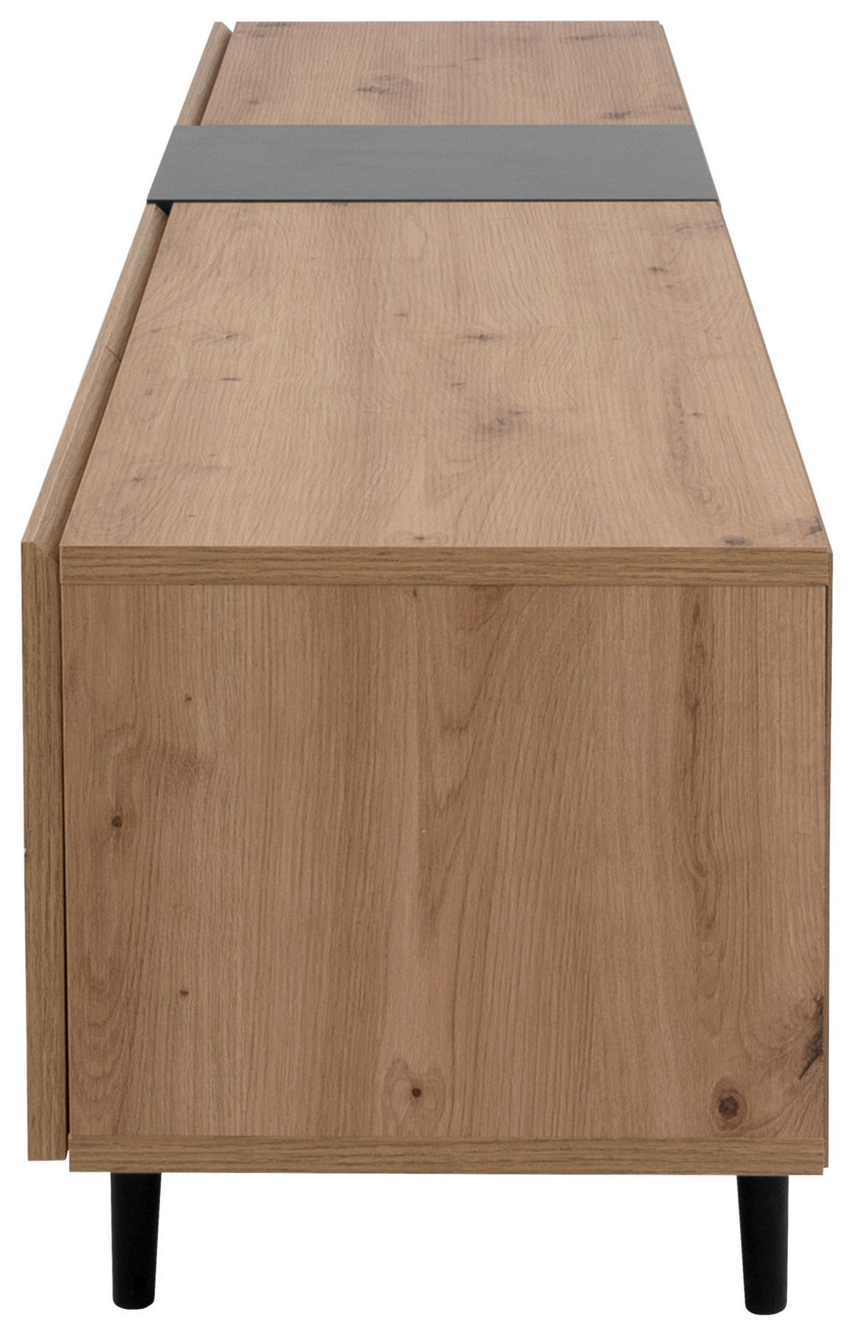 TV-Lowboard Nola B/H/T: ca. 195x48x37 cm Nola - Eiche/schwarz (195,00/48,00/37,00cm)