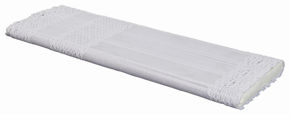 Scheibengardinen-Meterware weiß H: ca. 50 cm Scheibengardine - weiß (50,00cm)