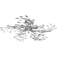 GLOBO Deckenleuchte Chrom Metall H/D: ca. 16x65 cm E14 5 Brennstellen FLASH - Chrom (65,00/16,00cm) - GLOBO