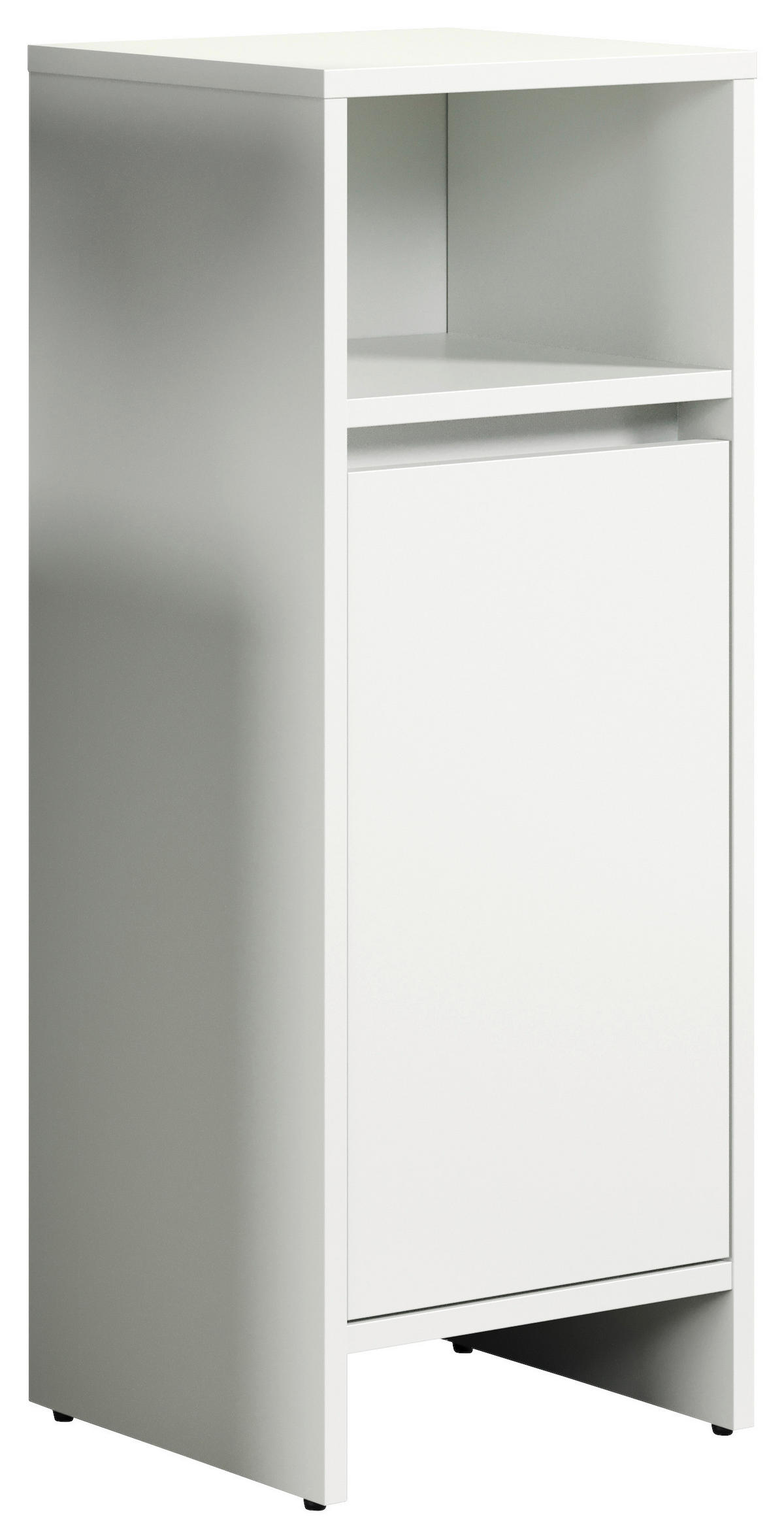 Stauraumelement Basix weiß matt grau B/H/T: ca. 32x81x28 cm Basix - weiß/grau (32,00/81,00/28,00cm) - Trendteam
