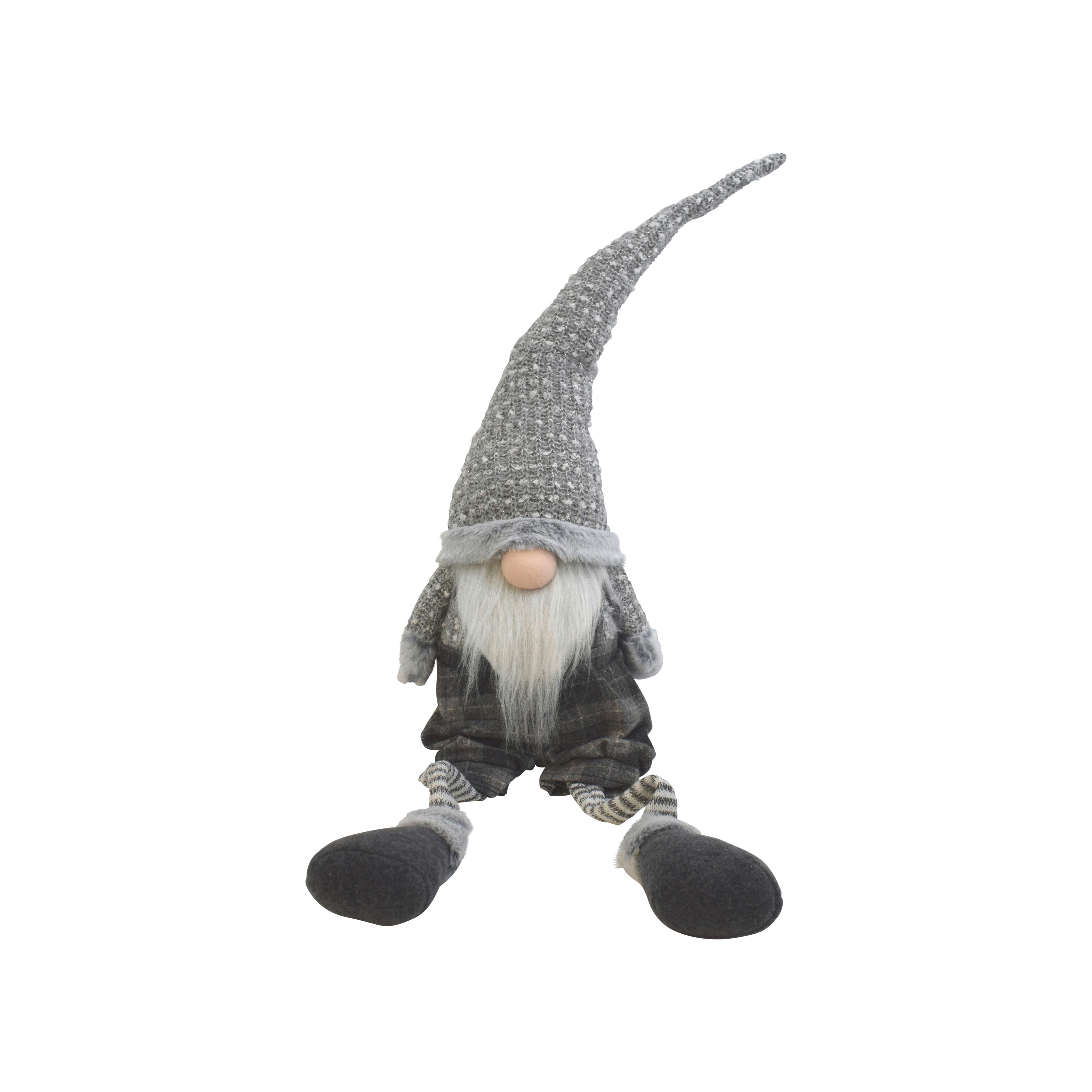 Wichtel grau Wild Deko-Wichtel_M - weiß/grau