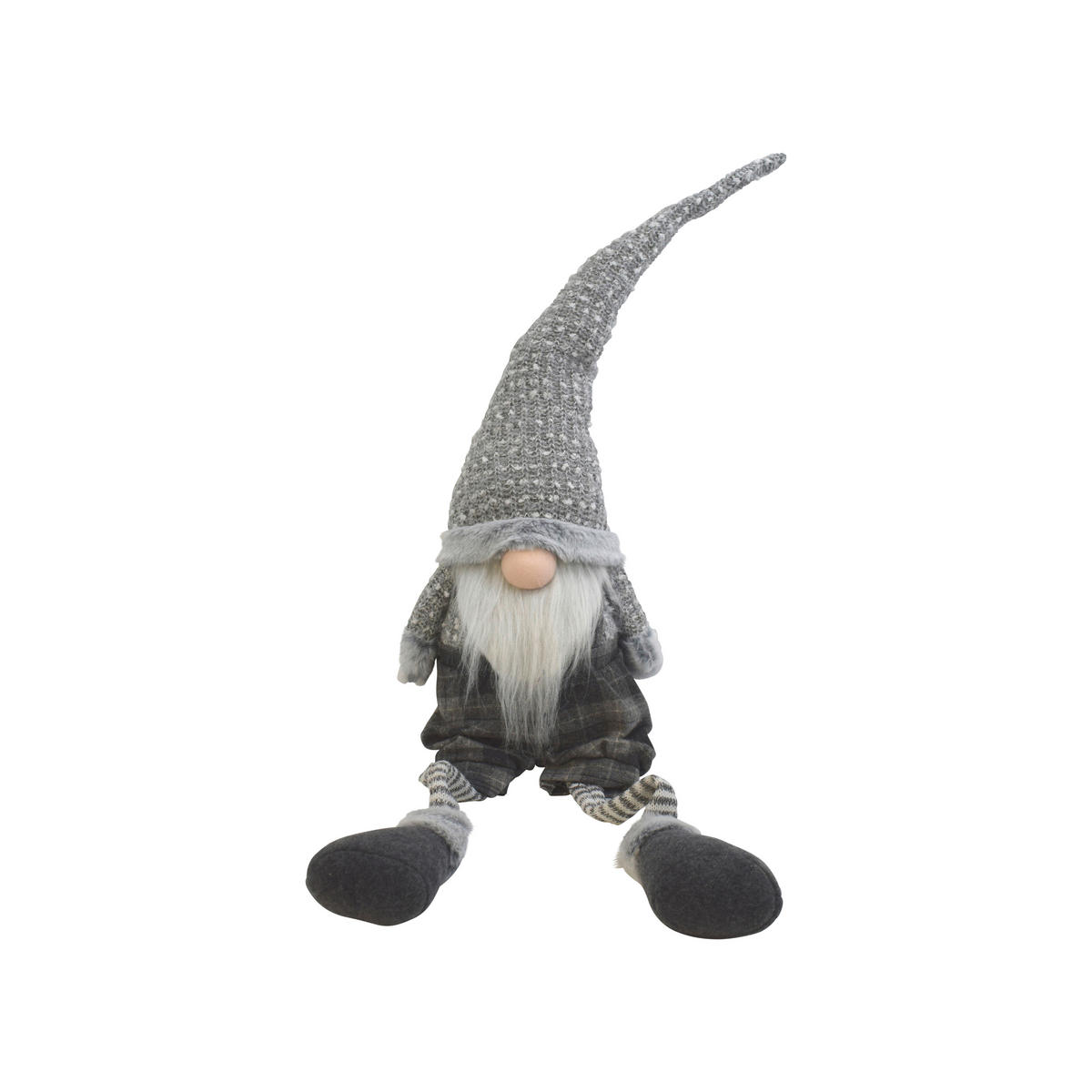 Wichtel grau Wild Deko-Wichtel_M - weiß/grau