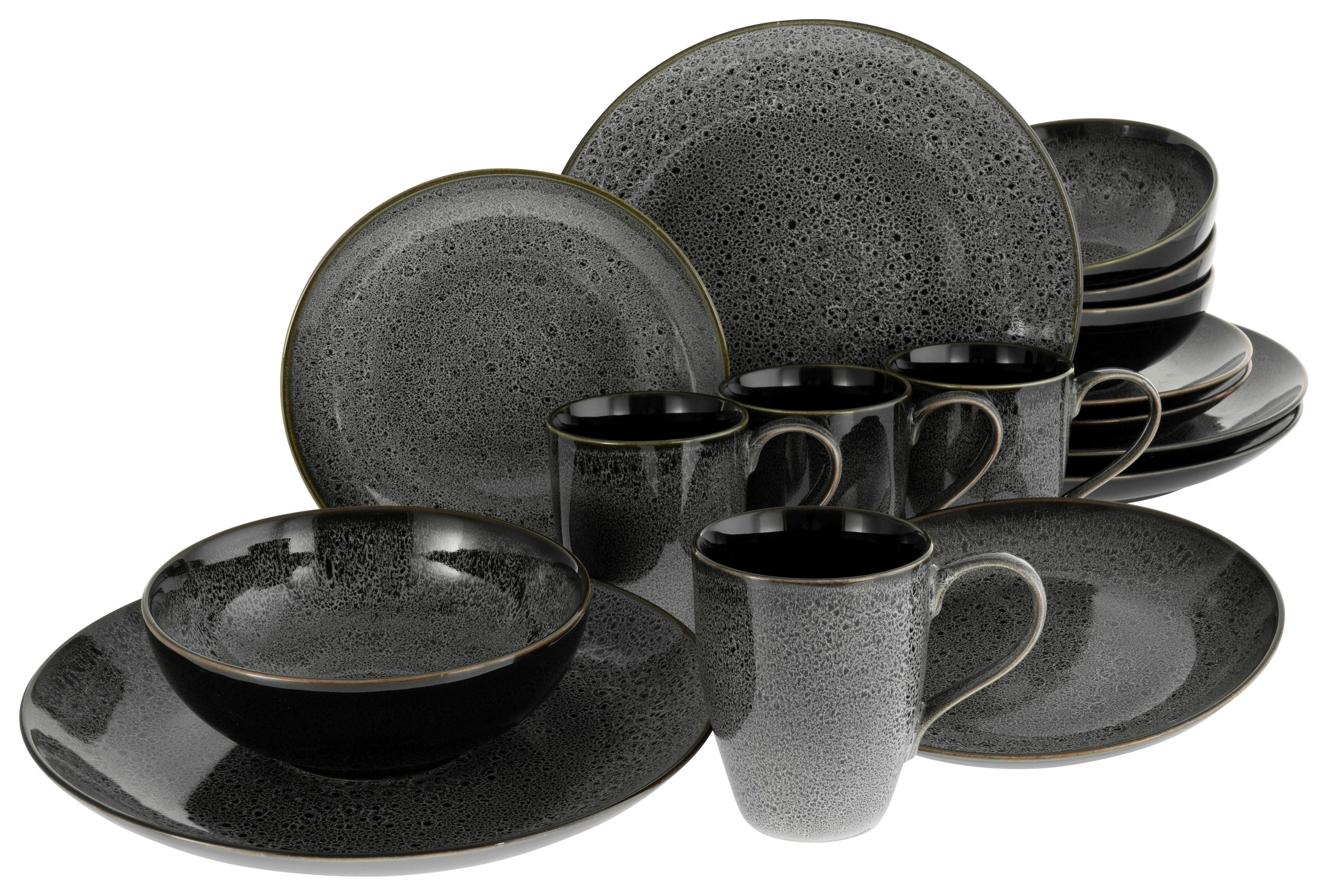 CreaTable Kombiservice RUSTIKAL - Collection bunt Steinzeug 16 tlg. ▷  online bei POCO kaufen