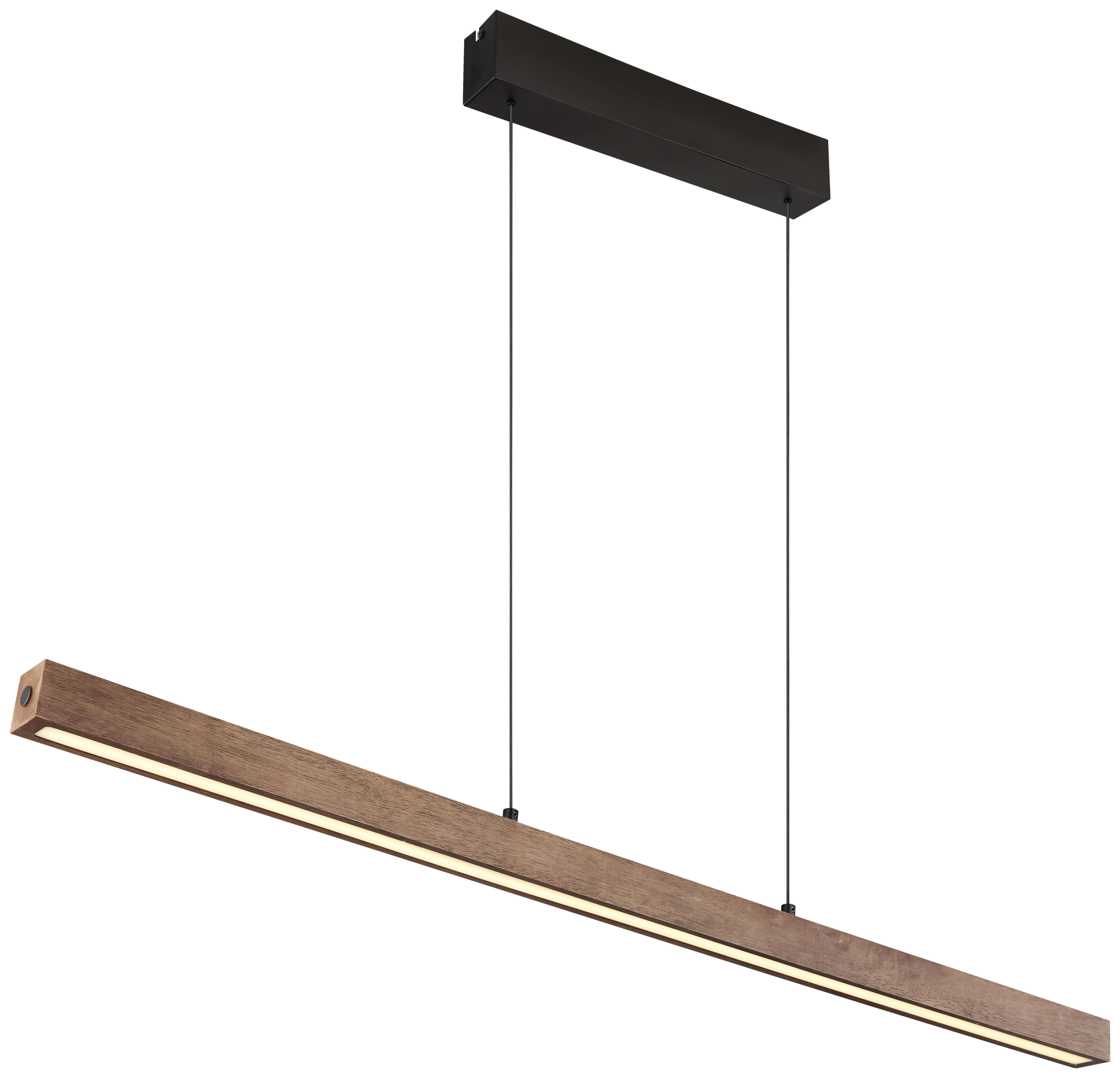 GLOBO LED-Pendelleuchte dunkelbraun mattschwarz Metall Kunststoff Holz B/H/T: ca. 4,5x150x115 cm OLIVUS - dunkelbraun/mattschwarz (4,50/150,00/115,00cm) - GLOBO