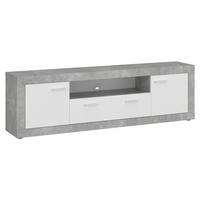 TV-Lowboard Focus Beton Optik weiß glänzend B/H/T: ca. 173,8x54x39 cm Focus - Beton/weiß (173,80/54,00/39,00cm)
