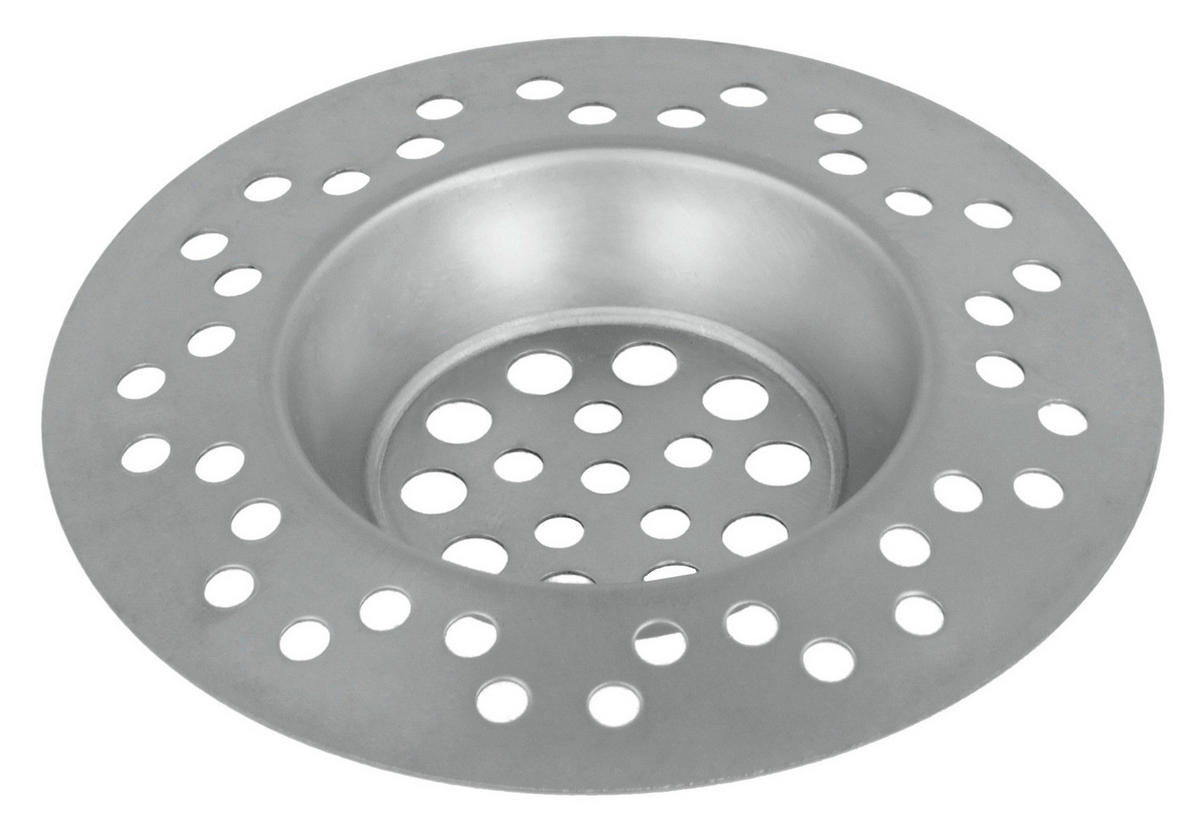 Abflusssieb silber Edelstahl B/H/L: ca. 8,5x14,5x1,3 cm Abflußsieb - silber (1,30/8,50/14,50cm)