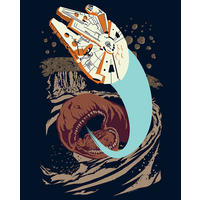 Komar Poster Star Wars Classic Vector Asteroid W Star Wars - Millenium Falcon B/L: ca. 40x50 cm Star Wars Classic Vector Asteroid W - (40,00/50,00cm) - Komar