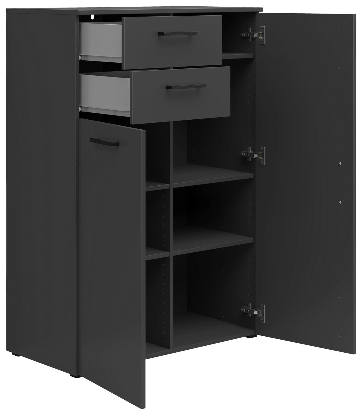 Kommode Multi-Stauraum Typ 32 anthrazit B/H/T: ca. 80x115x40 cm Multi-Stauraum Typ 32 - anthrazit (80,00/115,00/40,00cm)