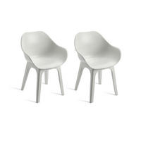 ProGarden Sessel GHIBLI 2er-Set weiß Polypropylen B/H: ca. 55x81 cm GHIBLI 2er-Set - weiß (55,00/81,00cm) - ProGarden