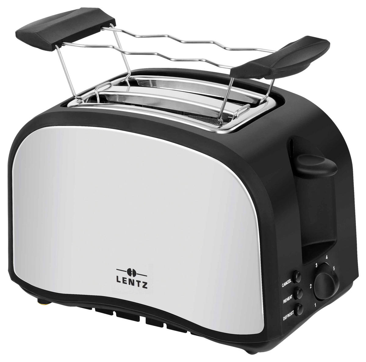 LENTZ Toastautomat 74140 schwarz Edelstahloptik Kunststoff Edelstahl B/H/T: ca. 29x19,5x16,5 cm Toaster 74140 - schwarz/Edelstahloptik (29,00/19,50/16,50cm) - Lentz