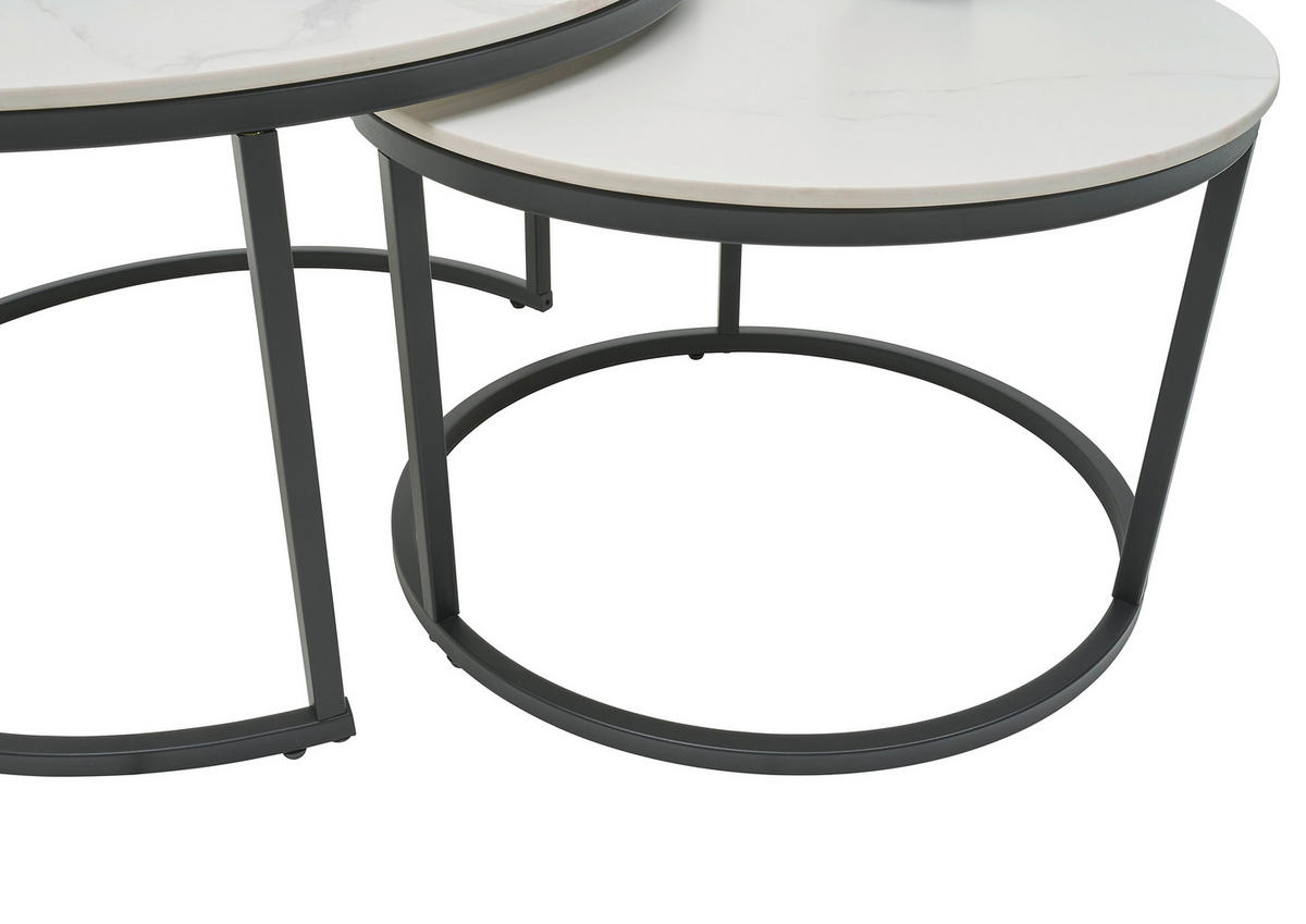 Couchtisch Gino weiß Marmor Optik Gino - weiß/schwarz