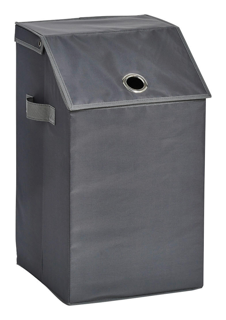 Zeller Wäschesammler anthrazit Polyester B/H/L: ca. 34x60x34 cm Wäschesammler - anthrazit (34,00/34,00/60,00cm) - Zeller