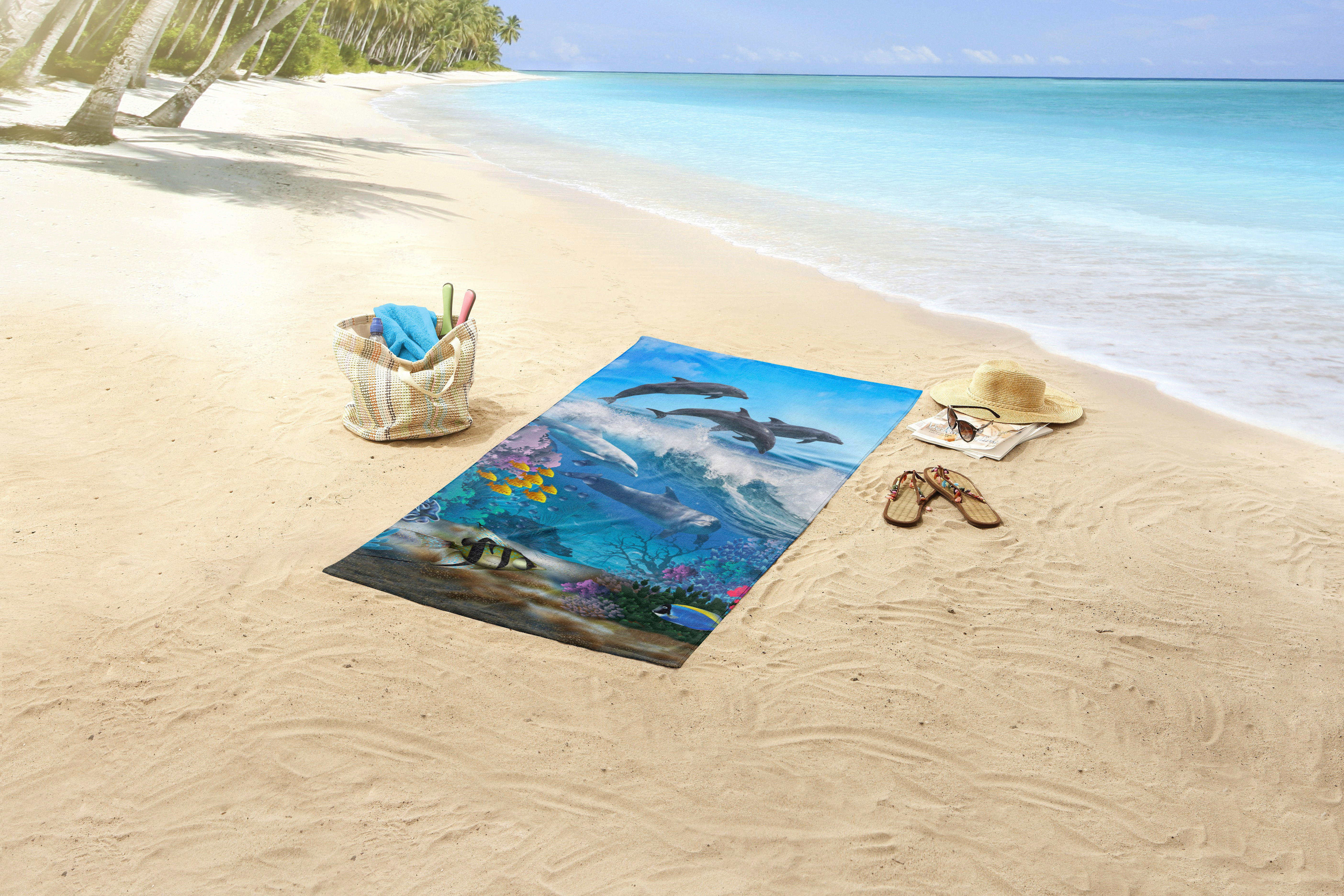Strandtuch Andre blau Polyester B/L: ca. 75x150 cm Andre - blau (75,00/150,00cm) - Good Morning