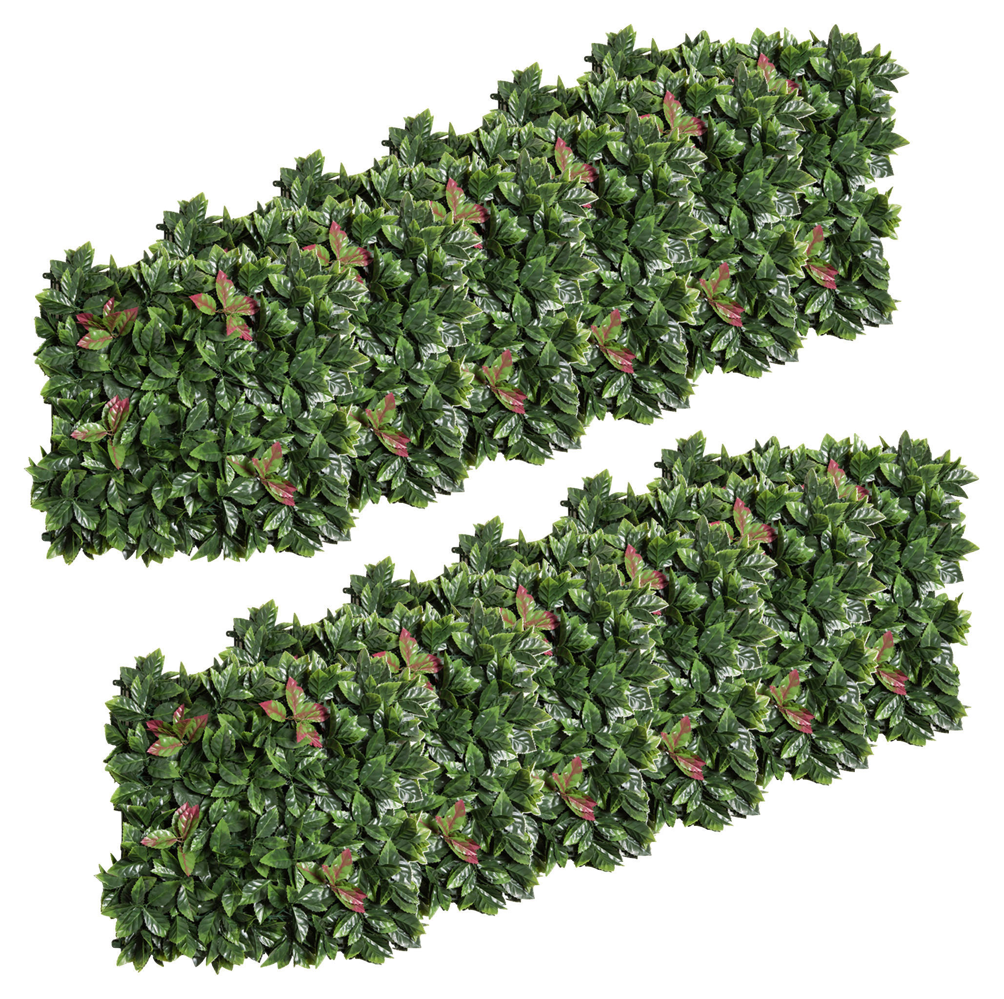 Outsunny Künstliche Hecke grün Kunststoff B/T/L: ca. 50x7x50 cm Künstliche_Hecke - grün (50,00/50,00cm) - Outsunny