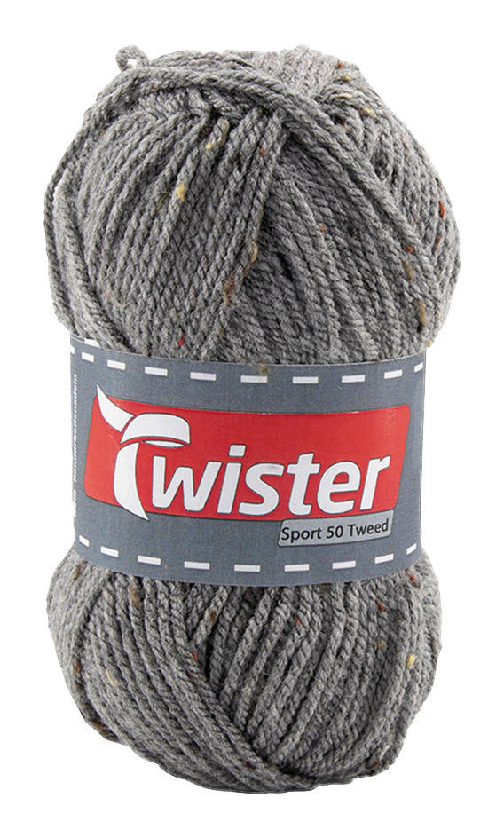 Handstrickgarn Tweed grau L: ca. 15000 cm Tweed - grau (15000,00cm) - Twister