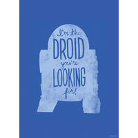 Komar Poster Star Wars Silhouette Quotes R2D2 Star Wars B/L: ca. 50x70 cm Star Wars Silhouette Quotes R2D2 - (50,00/70,00cm) - Komar
