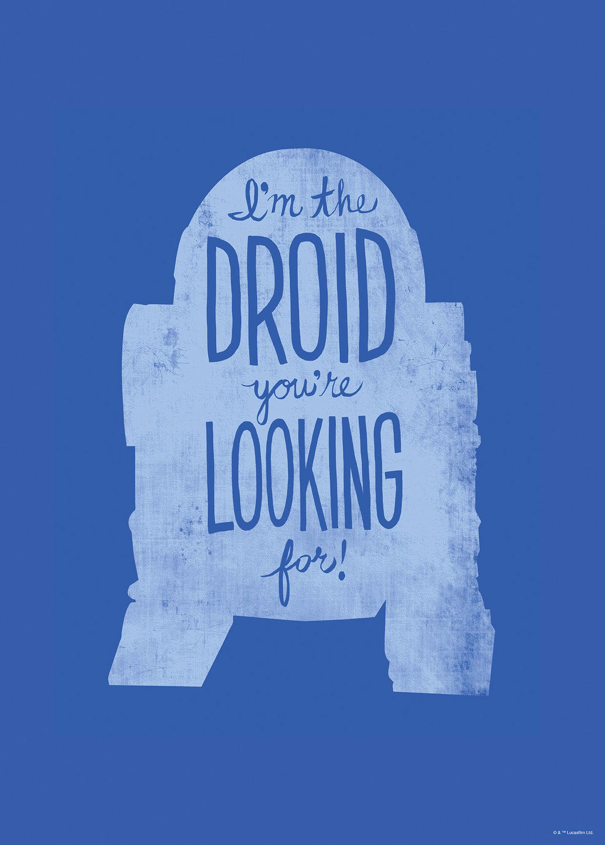 Komar Poster Star Wars Silhouette Quotes R2D2 Star Wars B/L: ca. 50x70 cm Star Wars Silhouette Quotes R2D2 - (50,00/70,00cm) - Komar