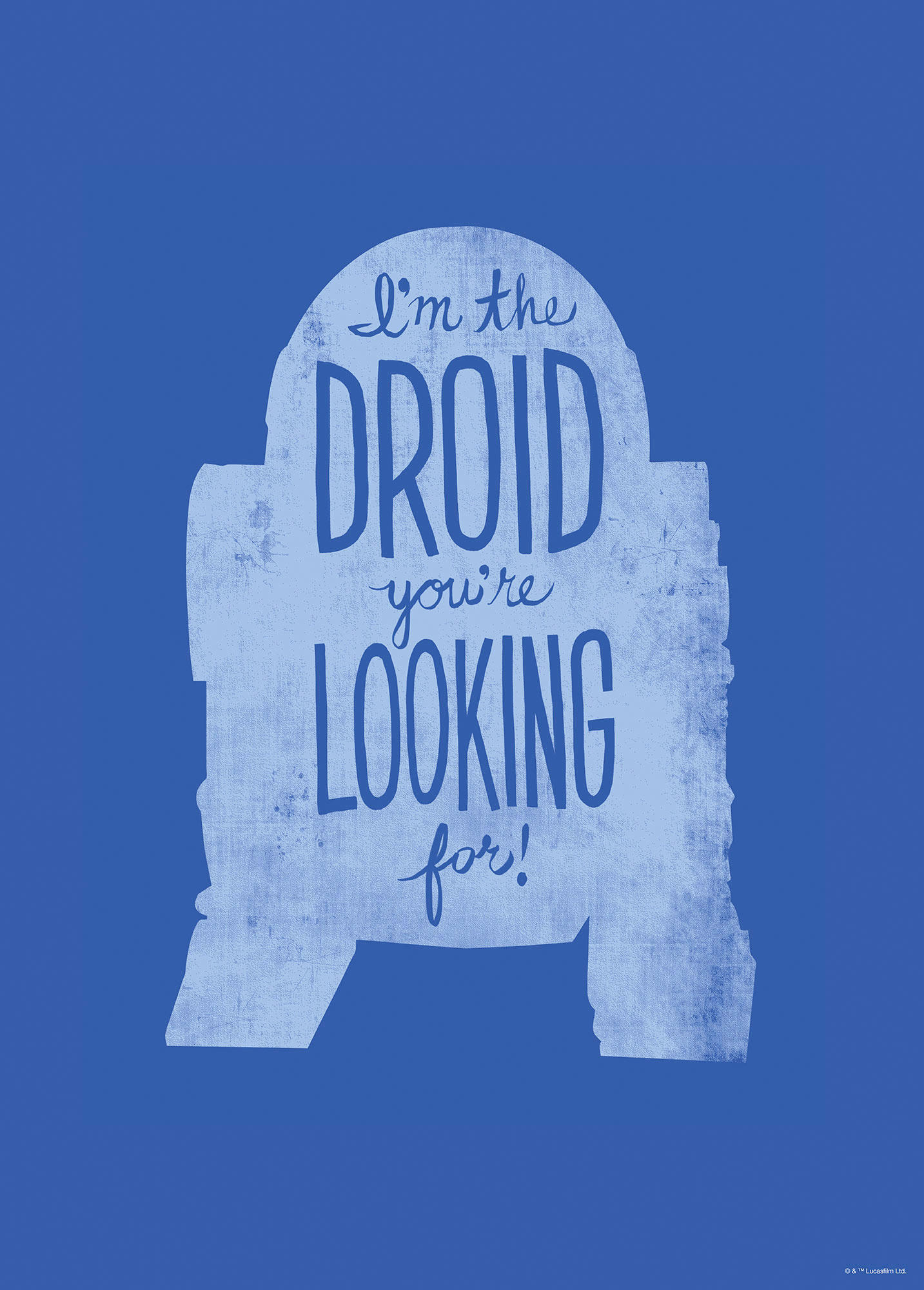 Komar Wandbild Star Wars Silhouette Quotes R2D2 Star Wars B/L: ca. 50x70 cm