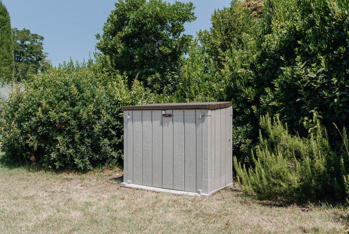 Toomax Mülltonnenbox Stora Way taupe B/H/L: ca. 111x74,5x129,5 cm Stora Way - braun/taupe (129,50/111,00/74,50cm) - Toomax