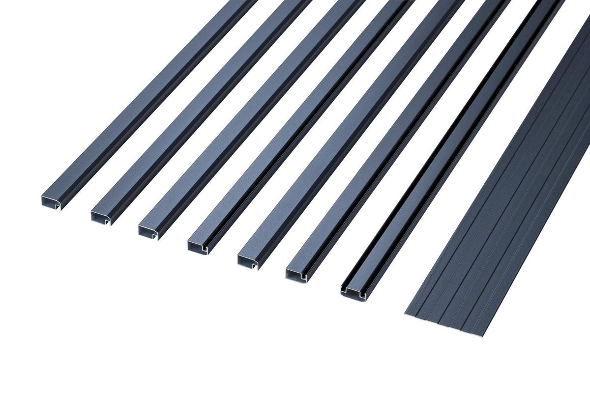 Fliegengitter anthrazit B/L: ca. 100x210 cm Fliegengitter-Spannrahmen-Tür - anthrazit (100,00/210,00cm)