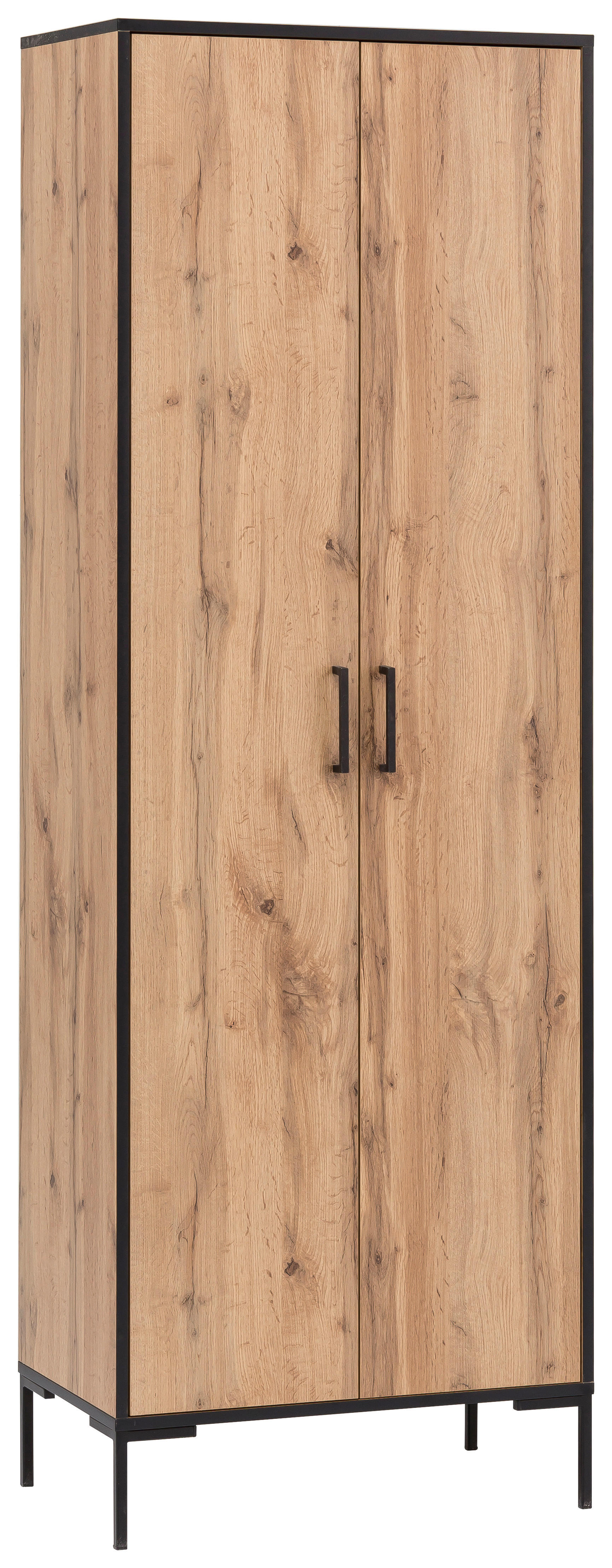 Hochschrank Serie 2000 Eiche Landhaus Nachbildung B/H/T: ca. 65,2x194,2x39 cm Serie 2000 - Eiche (65,20/194,20/39,00cm) - Möbelpartner