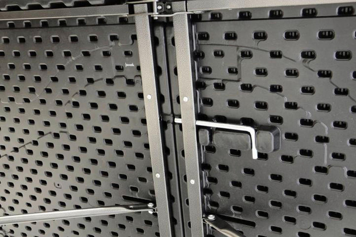 VCM Klapptisch schwarz Metall B/H/L: ca. 75x70x180 cm Klapptisch - schwarz (180,00/75,00/70,00cm) - VCM