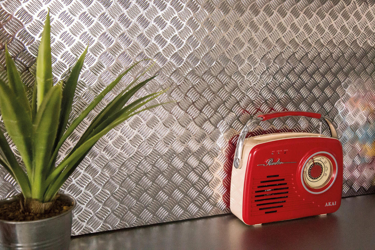 d-c-fix Dekofolie Riffelblech silber B/L: ca. 45x150 cm Klebefolie_d-c-fix_F3400060 - silber (45,00/150,00cm) - d-c-fix